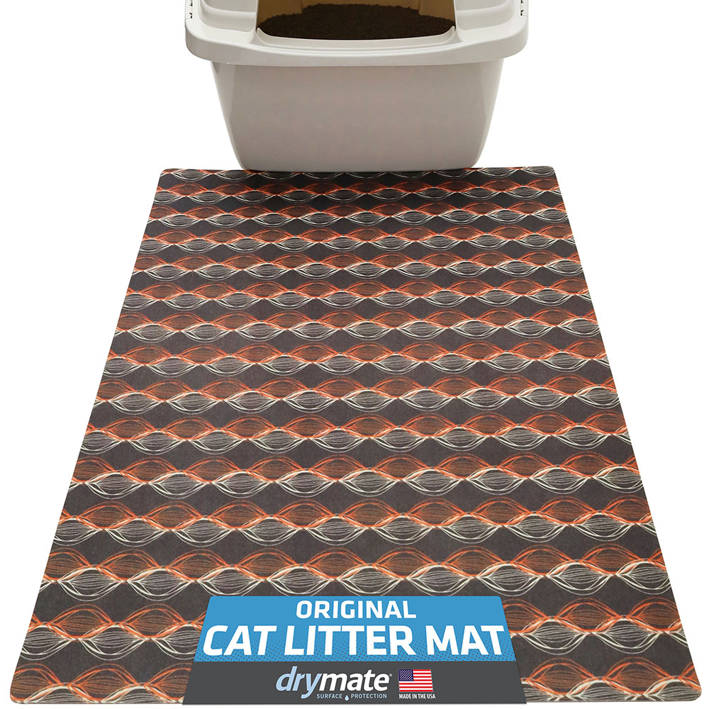 Drymate Kitty Chaos Personalized Cat Litter Box Mat, 20 L X 28 W