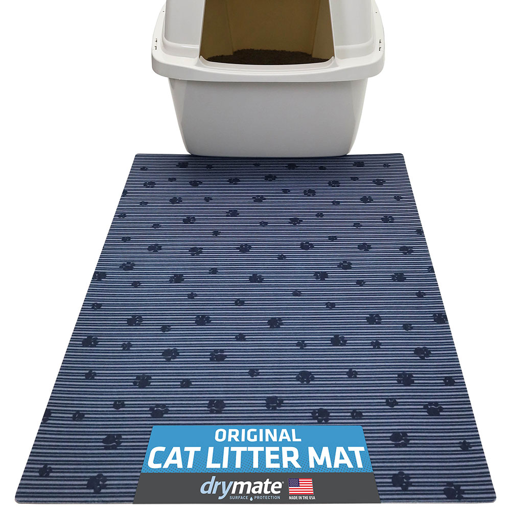 DRYMATE Protective & Decorative Cat Litter Mat, Fish Kitty, Large, 20-in x  28-in 