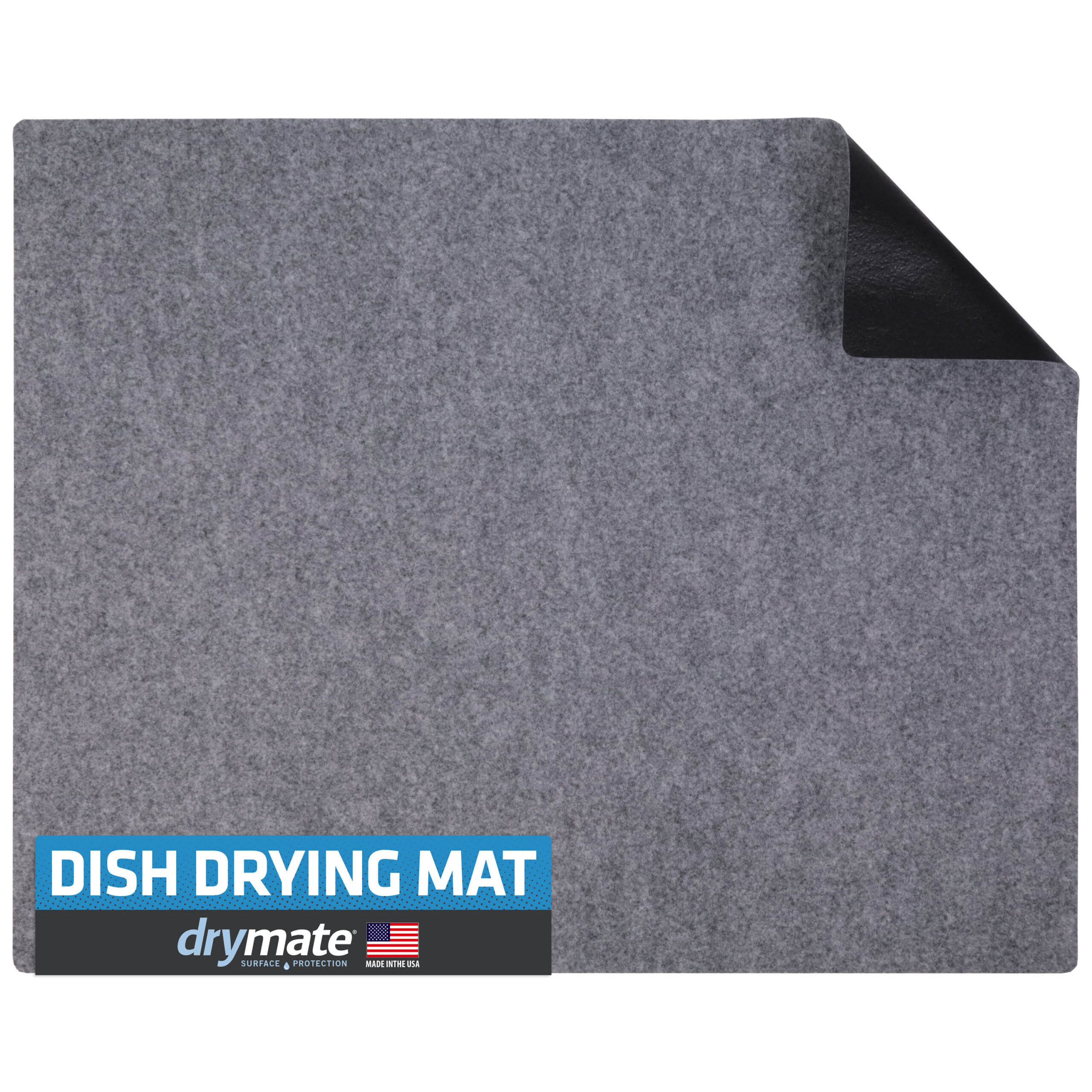 Dish Drying Mats for Kitchen Counter, Absorbent Quick Dry Dish Mat Drying  Kitchen Mat, Non-Slip Rubber Backed Grey Kitchen Drying Mat 18X24