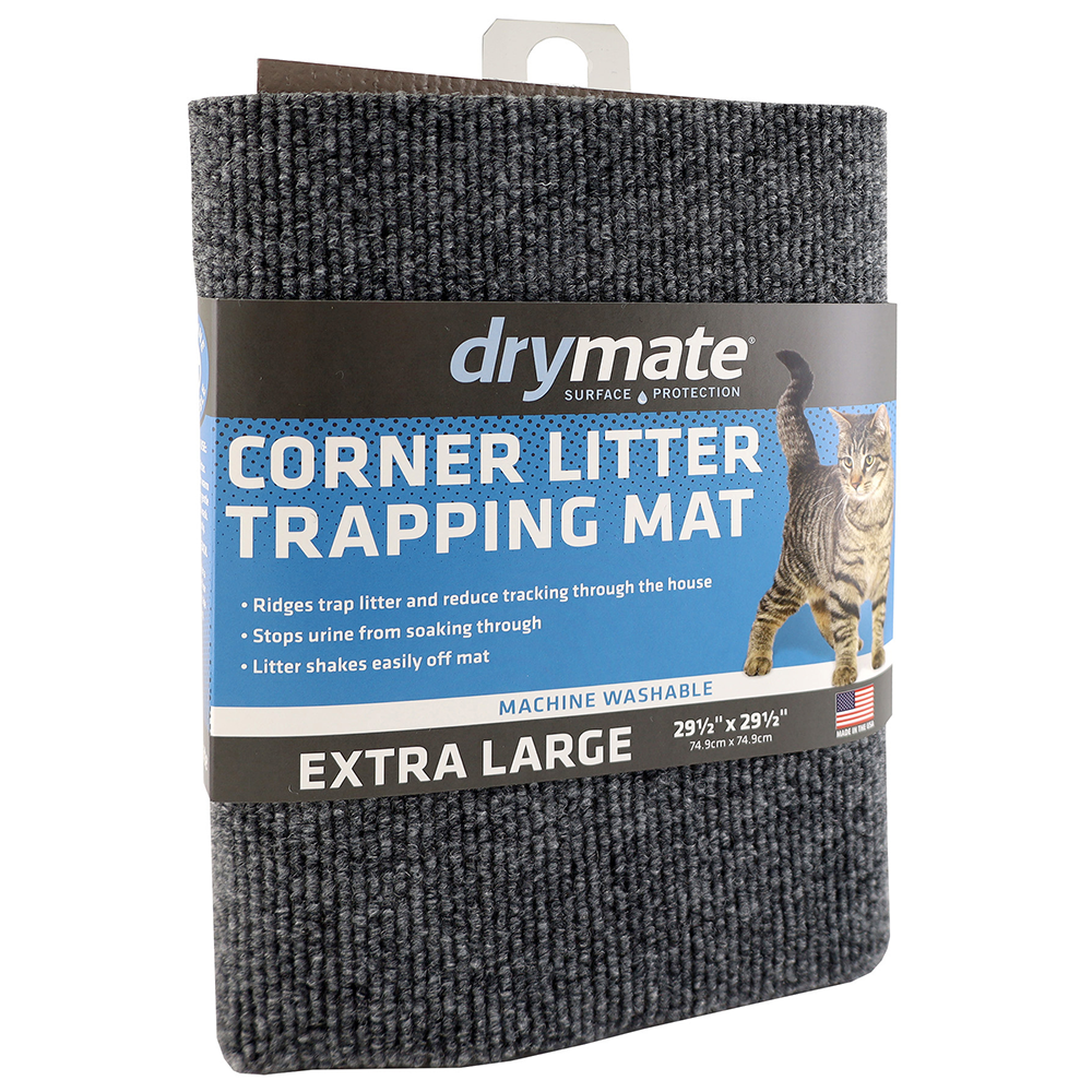 Petmate, Corner Litter Mat, Gray
