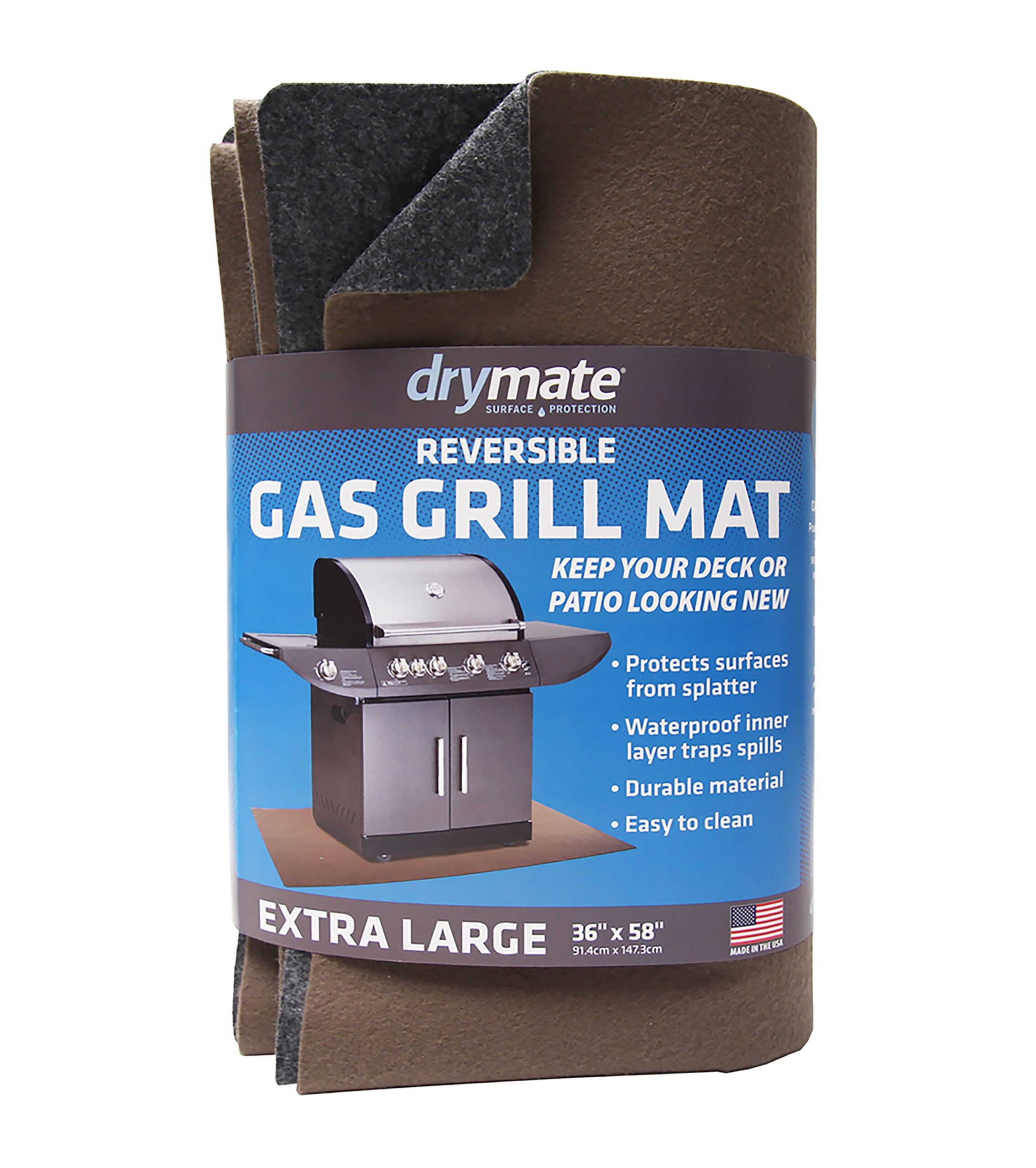 Premium Grill Pad 30” x 58” Protects Decks/Patios from Grease Splatter and Other Messes Drymate Gas Grill Mat X Large 