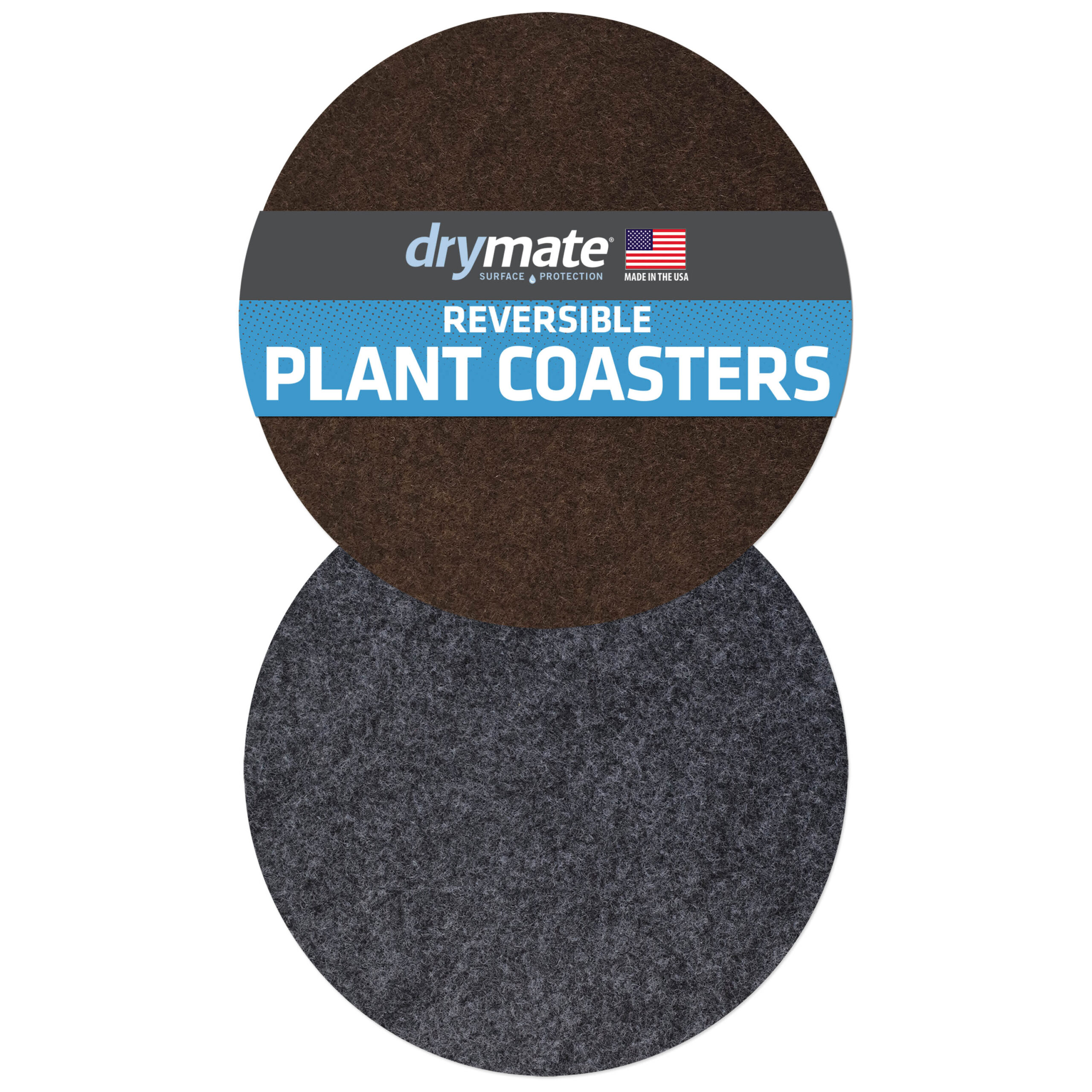 https://drymate.com/wp-content/uploads/2021/07/8-Inch-Plant-Coaster_Brown-Grey_w_Label-reversible-plant-coasters-mats-pad-drink-absorbent-waterproof-fabric-usa-made-recycled-scaled.jpg