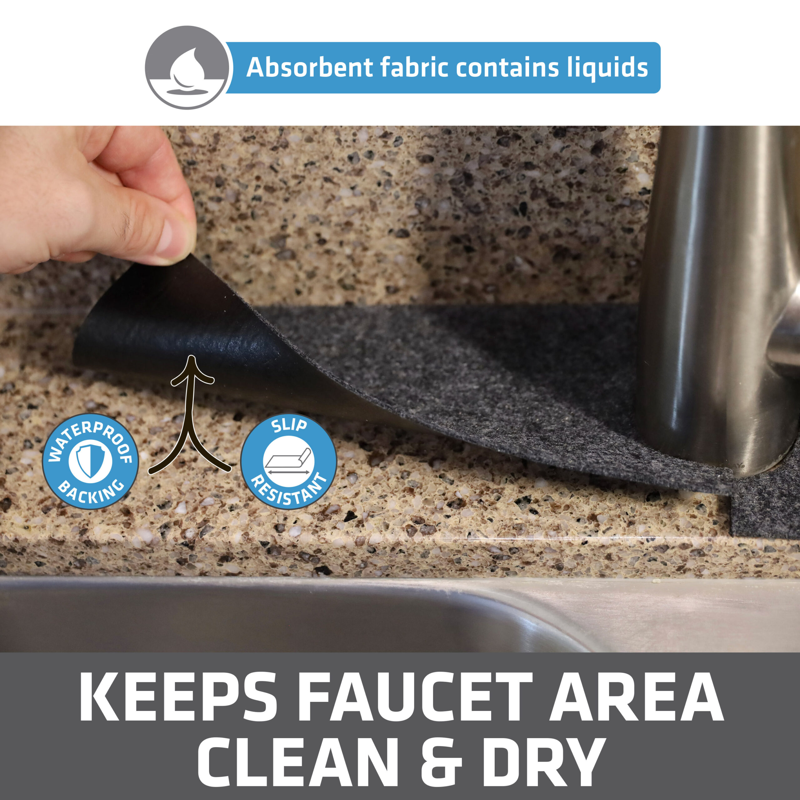 Buy SVK Dream Sink Faucet Mat Splash Guard, Kitchen Sink Draining Pad  Behind Faucet Dish Drying Mat Online at Best Prices in India - JioMart.