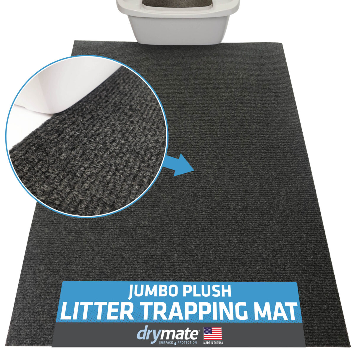 Drymate jumbo plush litter trapping mat